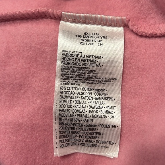 NWT Nike Girls Elemental Pink Hoodie Sweatshirt with Gold Logo Size, 6X - Picture 6 of 7